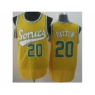 nba seattle supersonics #20 payton yellow-1