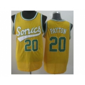 nba seattle supersonics #20 payton yellow-1