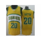 nba seattle supersonics #20 payton yellow