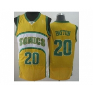 nba seattle supersonics #20 payton yellow