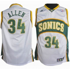 nba seattle supersonics #34 allen white