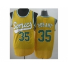 nba seattle supersonics #35 durant yellow-1