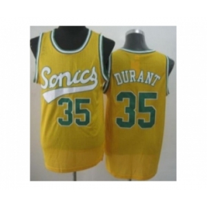 nba seattle supersonics #35 durant yellow-1