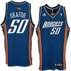 nba charlotte bobcats #50 emeka okafor blue