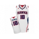 Men Adidas Atlanta Hawks #18 Miles Plumlee Swingman White Home NBA Jersey