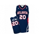 Men Adidas Atlanta Hawks #20 John Collins Swingman Navy Blue Road NBA Jersey