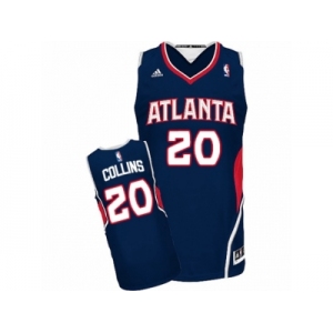 Men Adidas Atlanta Hawks #20 John Collins Swingman Navy Blue Road NBA Jersey