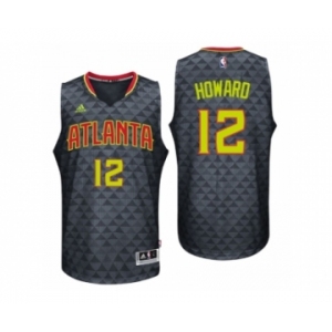 Men Atlanta Hawks #12 Dwight Howard Road Black New Swingman Jersey