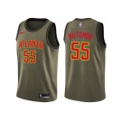 Men Nike Atlanta Hawks #55 Dikembe Mutombo Green Salute to Service NBA Swingman Jersey