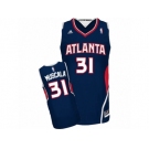 Men's Adidas Atlanta Hawks #31 Mike Muscala Swingman Navy Blue Road NBA Jersey