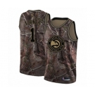 Men's Atlanta Hawks #1 Evan Turner Swingman Camo Realtree Collection Basketball Jersey