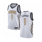 Men's Atlanta Hawks #1 Evan Turner Swingman White Basketball Jersey - City Edition