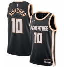 Men's Atlanta Hawks #10 Zaccharie Risacher Black 2025-26 City Edition Swingman Stitched Jersey