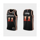 Men's Atlanta Hawks #11 Trae Young 2022-23 Black City Edition Stitched Basketball Jersey