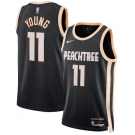Men's Atlanta Hawks #11 Trae Young Black 2025-26 City Edition Swingman Stitched Jersey