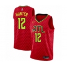 Men's Atlanta Hawks #12 De'Andre Hunter Authentic Red Basketball Jersey Statement Edition