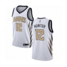 Men's Atlanta Hawks #12 De'Andre Hunter Authentic White Basketball Jersey - City Edition