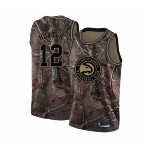 Men's Atlanta Hawks #12 De'Andre Hunter Swingman Camo Realtree Collection Basketball Jersey