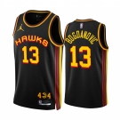 Men's Atlanta Hawks #13 Bogdan Bogdanovic 2022-23 Black Statement Edition Stitched Jersey