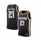 Men's Atlanta Hawks #21 Dominique Wilkins Swingman Black Basketball Jersey - 2019-20 City Edition