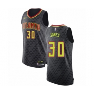 Men's Atlanta Hawks #30 Damian Jones Authentic Black Basketball Jersey - Icon Edition
