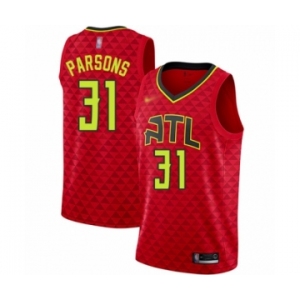 Men's Atlanta Hawks #31 Chandler Parsons Swingman Red Basketball Jersey Statement Edition