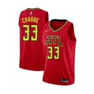 Men's Atlanta Hawks #33 Allen Crabbe Authentic Red Basketball Jersey Statement Edition