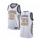 Men's Atlanta Hawks #33 Allen Crabbe Swingman White Basketball Jersey - City Edition