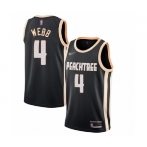 Men's Atlanta Hawks #4 Spud Webb Authentic Black Basketball Jersey - 2019-20 City Edition