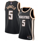 Men's Atlanta Hawks #5 Dyson Daniels Black 2025-26 City Edition Swingman Stitched Jersey