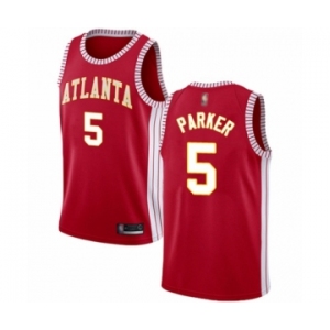 Men's Atlanta Hawks #5 Jabari Parker Swingman Red Basketball Jersey Statement Edition