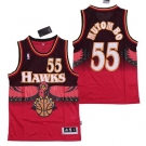 Men's Atlanta Hawks #55 Dikembe Mutombo 1990 Red Hardwood Classics Soul Swingman Throwback Jersey