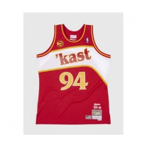 Men's Atlanta Hawks #94 Dungeon Red Throwback Swingman Stitched Basketball Jersey