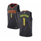 Men's Nike Atlanta Hawks #1 Justin Anderson Authentic Black NBA Jersey - Icon Edition