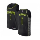 Men's Nike Atlanta Hawks #1 Tracy Mcgrady Swingman Black NBA Jersey - City Edition