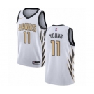 Men's Nike Atlanta Hawks #11 Trae Young Authentic White NBA Jersey - City Edition