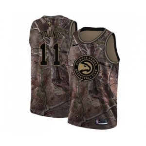 Men's Nike Atlanta Hawks #11 Trae Young Swingman Camo Realtree Collection NBA Jersey