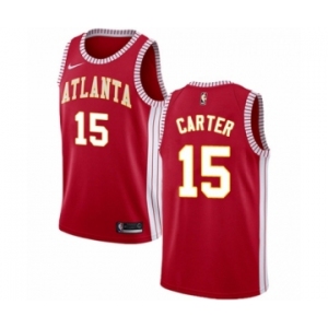 Men's Nike Atlanta Hawks #15 Vince Carter Authentic Red NBA Jersey Statement Edition