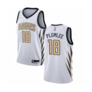 Men's Nike Atlanta Hawks #18 Miles Plumlee Authentic White NBA Jersey - City Edition