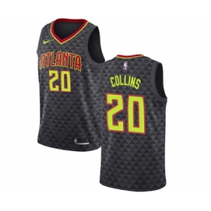 Men's Nike Atlanta Hawks #20 John Collins Swingman Black Road NBA Jersey - Icon Edition