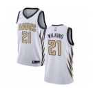 Men's Nike Atlanta Hawks #21 Dominique Wilkins Authentic White NBA Jersey - City Edition