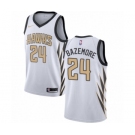 Men's Nike Atlanta Hawks #24 Kent Bazemore Authentic White NBA Jersey - City Edition