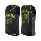 Men's Nike Atlanta Hawks #24 Kent Bazemore Swingman Black NBA Jersey - City Edition