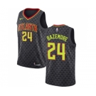 Men's Nike Atlanta Hawks #24 Kent Bazemore Swingman Black Road NBA Jersey - Icon Edition