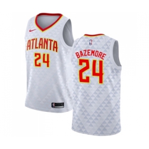 Men's Nike Atlanta Hawks #24 Kent Bazemore Swingman White NBA Jersey - Association Edition