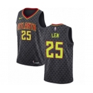 Men's Nike Atlanta Hawks #25 Alex Len Authentic Black NBA Jersey - Icon Edition