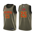 Men's Nike Atlanta Hawks #25 Alex Len Swingman Green Salute to Service NBA Jersey