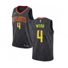 Men's Nike Atlanta Hawks #4 Spud Webb Authentic Black Road NBA Jersey - Icon Edition