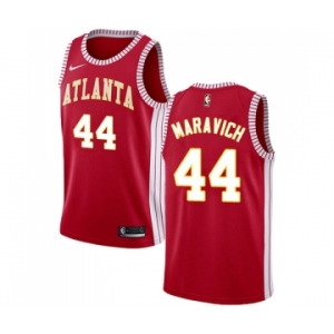 Men's Nike Atlanta Hawks #44 Pete Maravich Authentic Red NBA Jersey Statement Edition