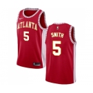 Men's Nike Atlanta Hawks #5 Josh Smith Swingman Red NBA Jersey Statement Edition